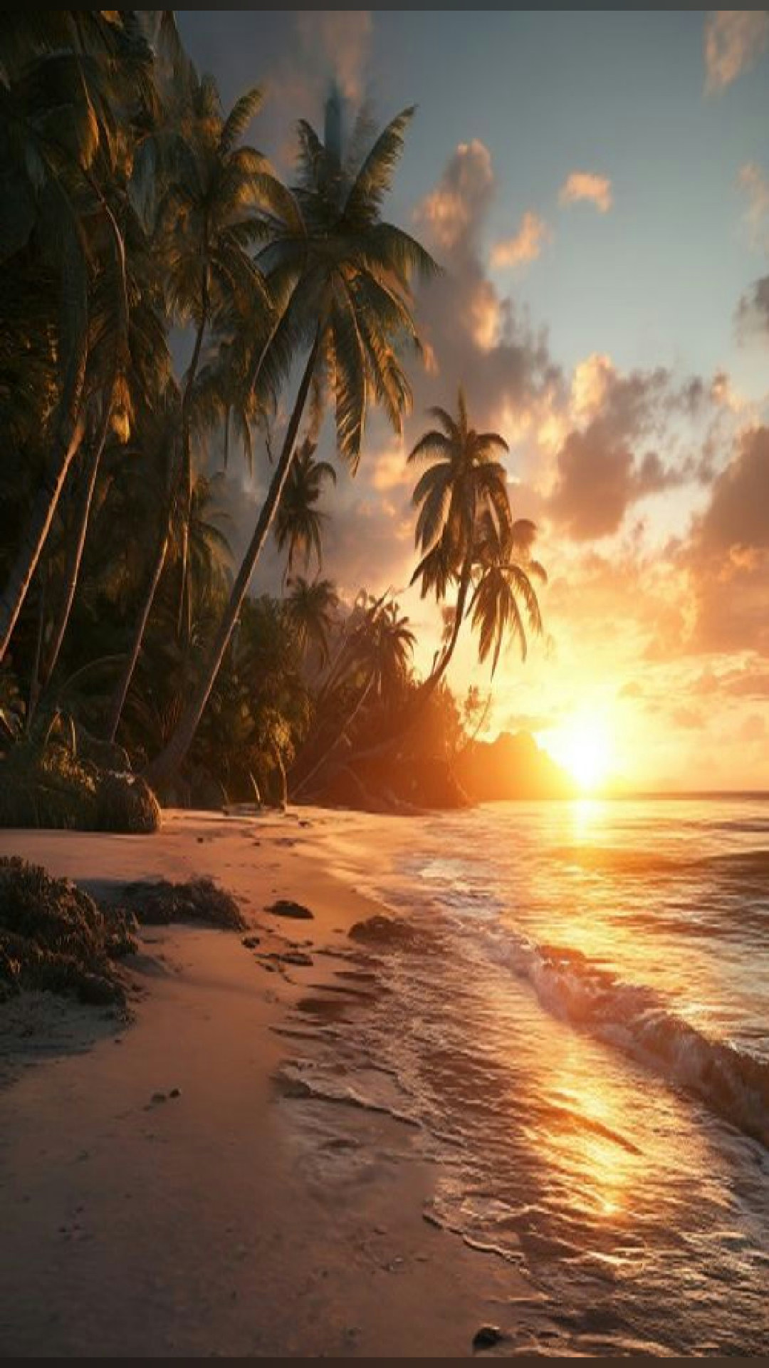 no cap, AI made this
A Tropical Beach At Golden Sunset With Palm Trees
🎨 AI art
#aiart #digitalart #art #aiartwork #generativeart
